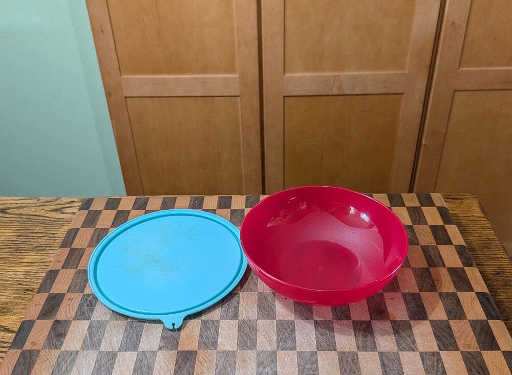 Tupperware Red  Cereal Bowl